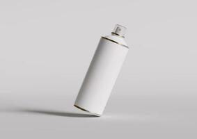 Spray can bottle white color and realistic texture photo