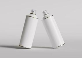 Spray can bottle white color and realistic texture photo