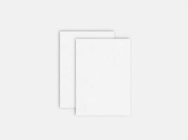 Realistic paper size flyer A4 white color and blank photo