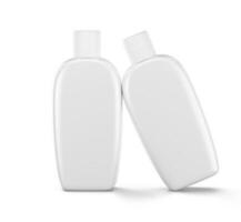 Plastic bottle shampoo white color photo