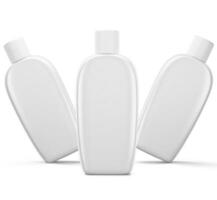 Plastic bottle shampoo white color photo