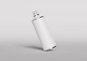 Spray can bottle white color and realistic texture photo