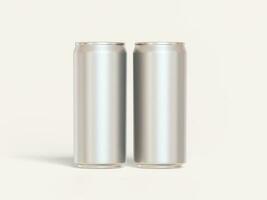 Soft drink or soda can white color and realistic textures photo