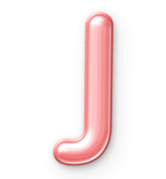 J Font  Balloon Pink png