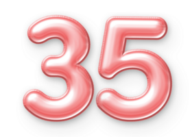 35 Number Balloon Pink png