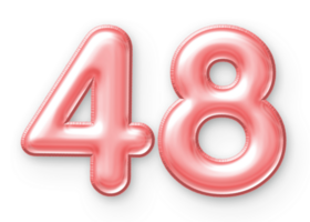 48 nombre ballon rose png