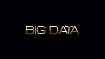 Loop Big Data golden shine light motion text video