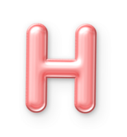 H Font  Balloon Pink png