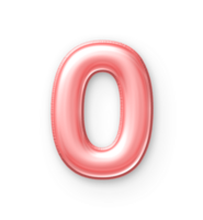 0 Number Balloon Pink png