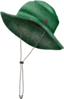 en camping hatt dragen med akvareller png