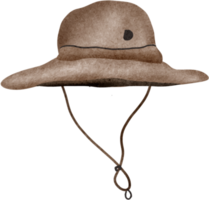 A camping hat drawn with watercolors png