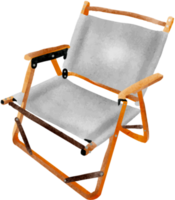 cámping asiento dibujado con acuarelas png