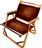 cámping asiento dibujado con acuarelas png