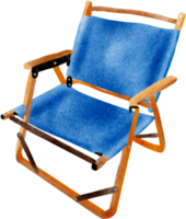 cámping asiento dibujado con acuarelas png