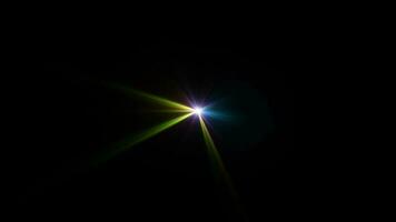 ciclo Centro colorida Estrela ótico flare brilho raios video