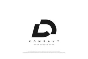 Minimalist Letter LD or DL Monogram Logo Design Vector