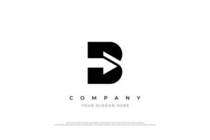 Initial Letter B Arrow Logo Design Vector