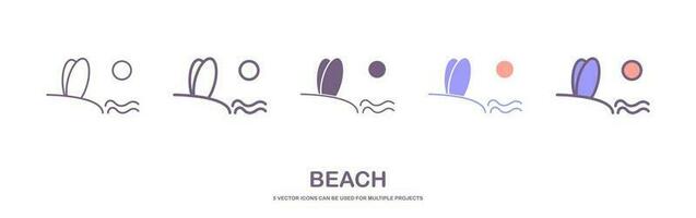 beach icon or logo isolated sign symbol vector illustration - Collection of high quality style vector icons. isolated on white background