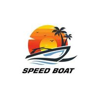 Free vector boat logo template design