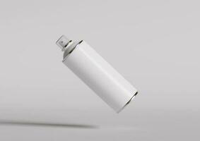 Spray can bottle white color and realistic texture photo