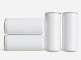 Soft drink or soda can white color and realistic textures photo