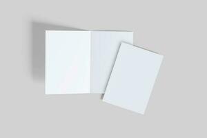 A5 business brochure white color and realistic textures photo