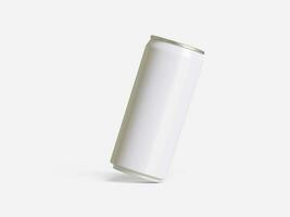 Soft drink or soda can white color and realistic textures photo