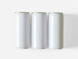 Soft drink or soda can white color and realistic textures photo