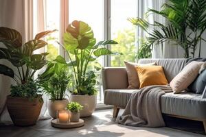 stock photo of Modern apartment and some exotic plants