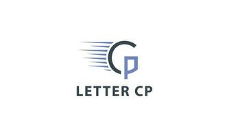 CP Letter Initial Logo Design, Vector Template