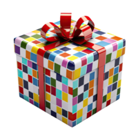 3d gift box square shape transparent background png
