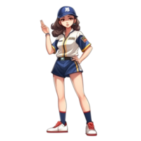 ai generato cartone animato ragazza carino coreano stile png