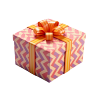 3d gift box square shape transparent background png