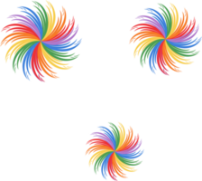 arco iris flor elemento png