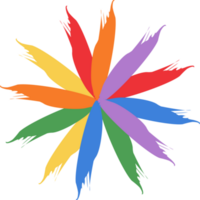 regenboog bloem element PNG