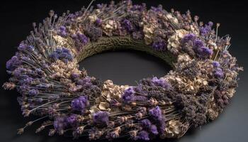 cristiano ramo de flores para Boda regalo, púrpura lila lujo generado por ai foto