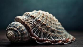 Abstract seashell collection showcases nature intricate beauty generated by AI photo