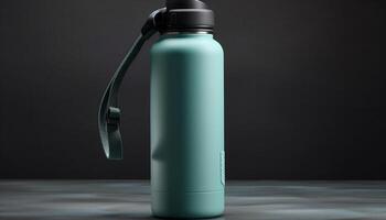 Clean water bottle for healthy sports drink generated by AI photo