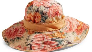 Fashionable straw hats for summer vacation style generated by AI photo