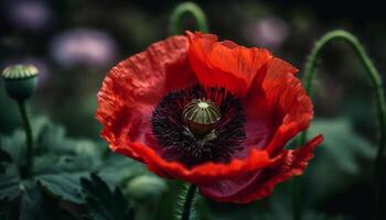 Vibrant meadow wildflowers offer breathtaking beauty outdoors generated by AI photo