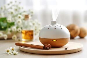 valores foto de aroma terapia con difusor generativo ai
