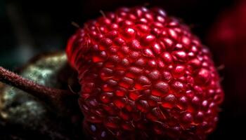 baya Fruta macro capturas frescura de verano generado por ai foto