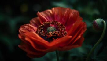 Beautiful, Vibrant Wildflower Blossoms in Spring Meadow generated by AI photo