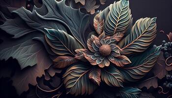 Elegant floral pattern inspires modern fashion creativity generated by AI photo