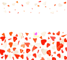 corazones que vuelan giran en el aire para el diseño de San Valentín. fondo del día de san valentín en archivo png transparente