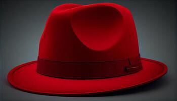 Top hat, fedora, bowler timeless headwear elegance generated by AI photo