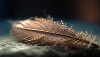blandura y fragilidad de un pluma pluma generado por ai foto