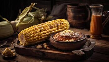 A la parrilla vegetal lámina, granja Fresco y gastrónomo generado por ai foto