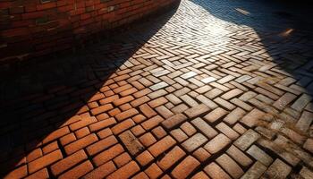 ladrillo pared con antiguo pasado de moda texturizado efecto generado por ai foto