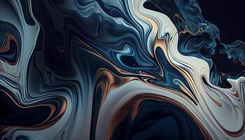 Abstract computer graphic backdrop with marbled effect generated by AI photo